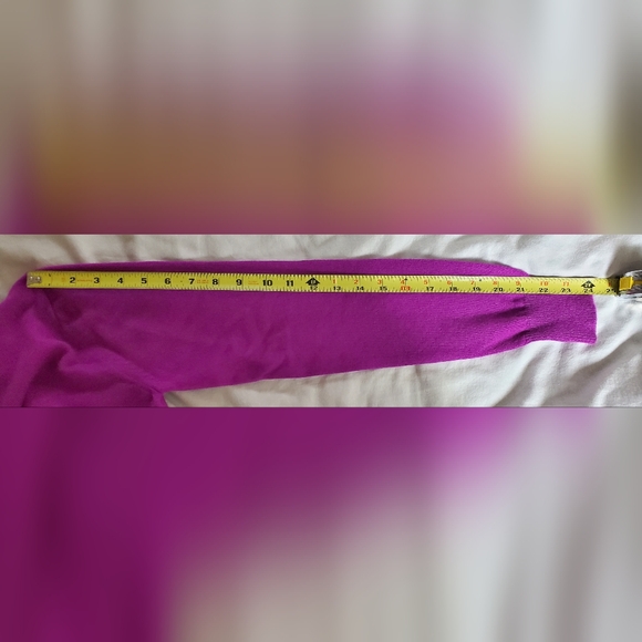 Tory Burch Cashmere Crewneck Sweater Bright Magenta size medium - Picture 7 of 10